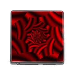 Metallic Red Rose Memory Card Reader (square) by designworld65