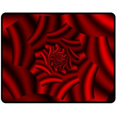 Metallic Red Rose Fleece Blanket (medium)  by designworld65