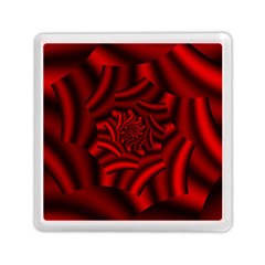 Metallic Red Rose Memory Card Reader (square)  by designworld65