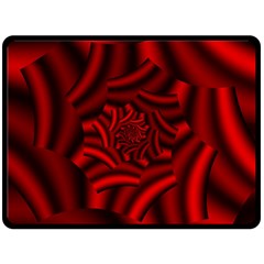 Metallic Red Rose Double Sided Fleece Blanket (large)  by designworld65