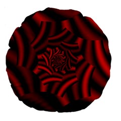 Metallic Red Rose Large 18  Premium Flano Round Cushions