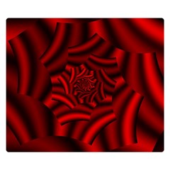 Metallic Red Rose Double Sided Flano Blanket (small)  by designworld65