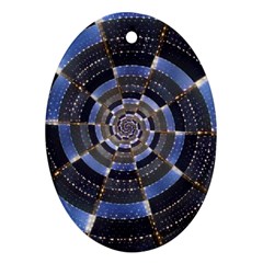 Midnight Crazy Dart Oval Ornament (two Sides)