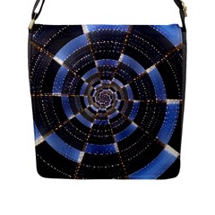 Midnight Crazy Dart Flap Messenger Bag (l)  by designworld65