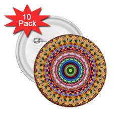 Peaceful Mandala 2 25  Buttons (10 Pack)  by designworld65