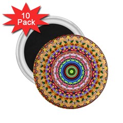 Peaceful Mandala 2 25  Magnets (10 Pack)  by designworld65