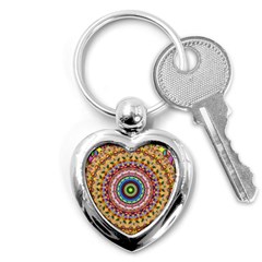 Peaceful Mandala Key Chains (heart)  by designworld65