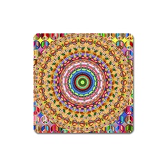 Peaceful Mandala Square Magnet by designworld65