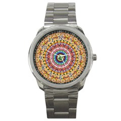 Peaceful Mandala Sport Metal Watch by designworld65