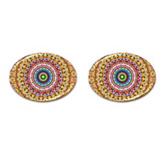 Peaceful Mandala Cufflinks (oval) by designworld65