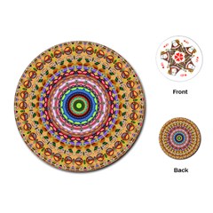 Peaceful Mandala Playing Cards (round) 