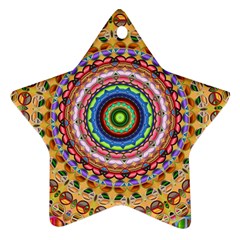 Peaceful Mandala Star Ornament (two Sides) by designworld65