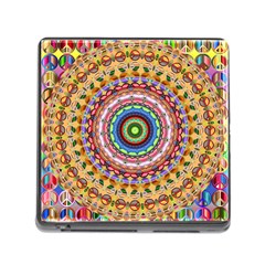 Peaceful Mandala Memory Card Reader (square)