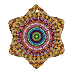 Peaceful Mandala Snowflake Ornament (two Sides)