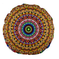 Peaceful Mandala Large 18  Premium Flano Round Cushions by designworld65