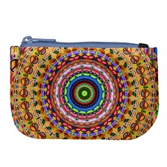 Peaceful Mandala Large Coin Purse by designworld65