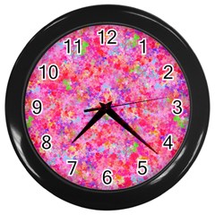 The Big Pink Party Wall Clocks (black) by designworld65