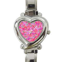 The Big Pink Party Heart Italian Charm Watch by designworld65