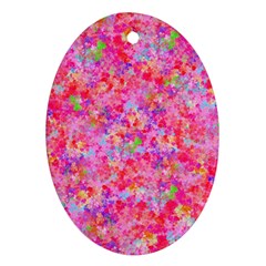 The Big Pink Party Oval Ornament (two Sides)