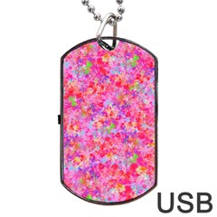 The Big Pink Party Dog Tag Usb Flash (two Sides) by designworld65