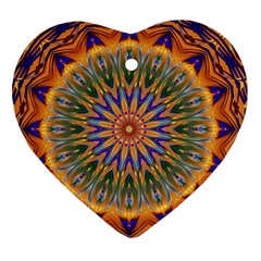 Powerful Mandala Heart Ornament (two Sides)