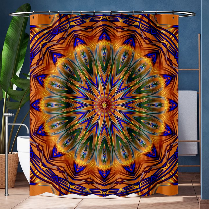 Powerful Mandala Shower Curtain 60  x 72  (Medium) 