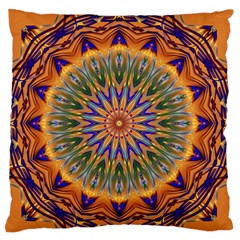 Powerful Mandala Large Flano Cushion Case (two Sides) by designworld65