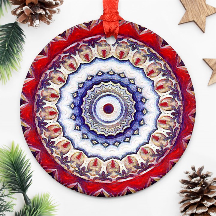 Romantic Dreams Mandala Ornament (Round)