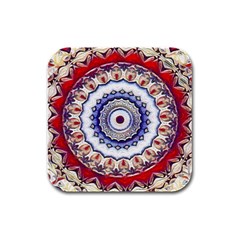 Romantic Dreams Mandala Rubber Square Coaster (4 Pack)  by designworld65