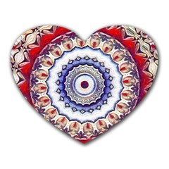 Romantic Dreams Mandala Heart Mousepads by designworld65