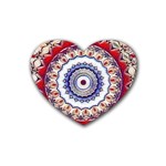 Romantic Dreams Mandala Rubber Coaster (Heart)  Front