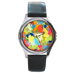 Summer Feeling Splash Round Metal Watch by designworld65