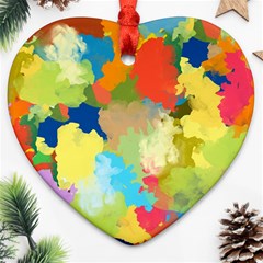 Summer Feeling Splash Ornament (heart) by designworld65