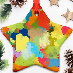 Summer Feeling Splash Star Ornament (two Sides) by designworld65