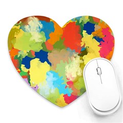 Summer Feeling Splash Heart Mousepads by designworld65