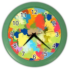 Summer Feeling Splash Color Wall Clocks by designworld65