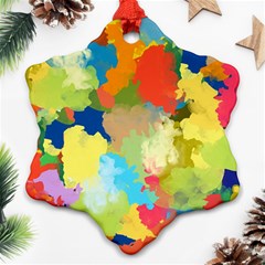 Summer Feeling Splash Snowflake Ornament (two Sides) by designworld65