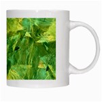 Green Springtime Leafs White Mugs Right