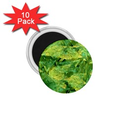 Green Springtime Leafs 1 75  Magnets (10 Pack)  by designworld65