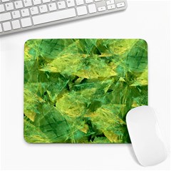 Green Springtime Leafs Large Mousepads by designworld65