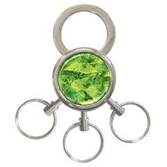 Green Springtime Leafs 3-ring Key Chains by designworld65