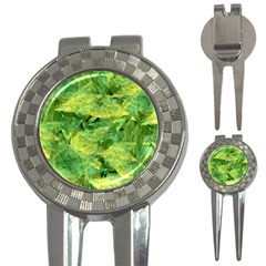 Green Springtime Leafs 3-in-1 Golf Divots by designworld65