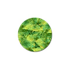 Green Springtime Leafs Golf Ball Marker by designworld65