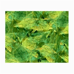 Green Springtime Leafs Small Glasses Cloth by designworld65