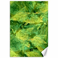 Green Springtime Leafs Canvas 12  X 18  