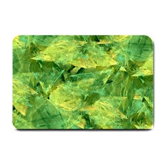 Green Springtime Leafs Small Doormat  by designworld65