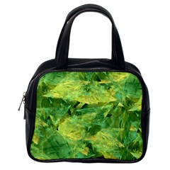 Green Springtime Leafs Classic Handbags (one Side) by designworld65