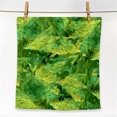 Green Springtime Leafs Face Towel