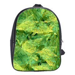 Green Springtime Leafs School Bag (large)