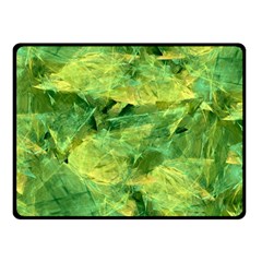 Green Springtime Leafs Fleece Blanket (small) by designworld65